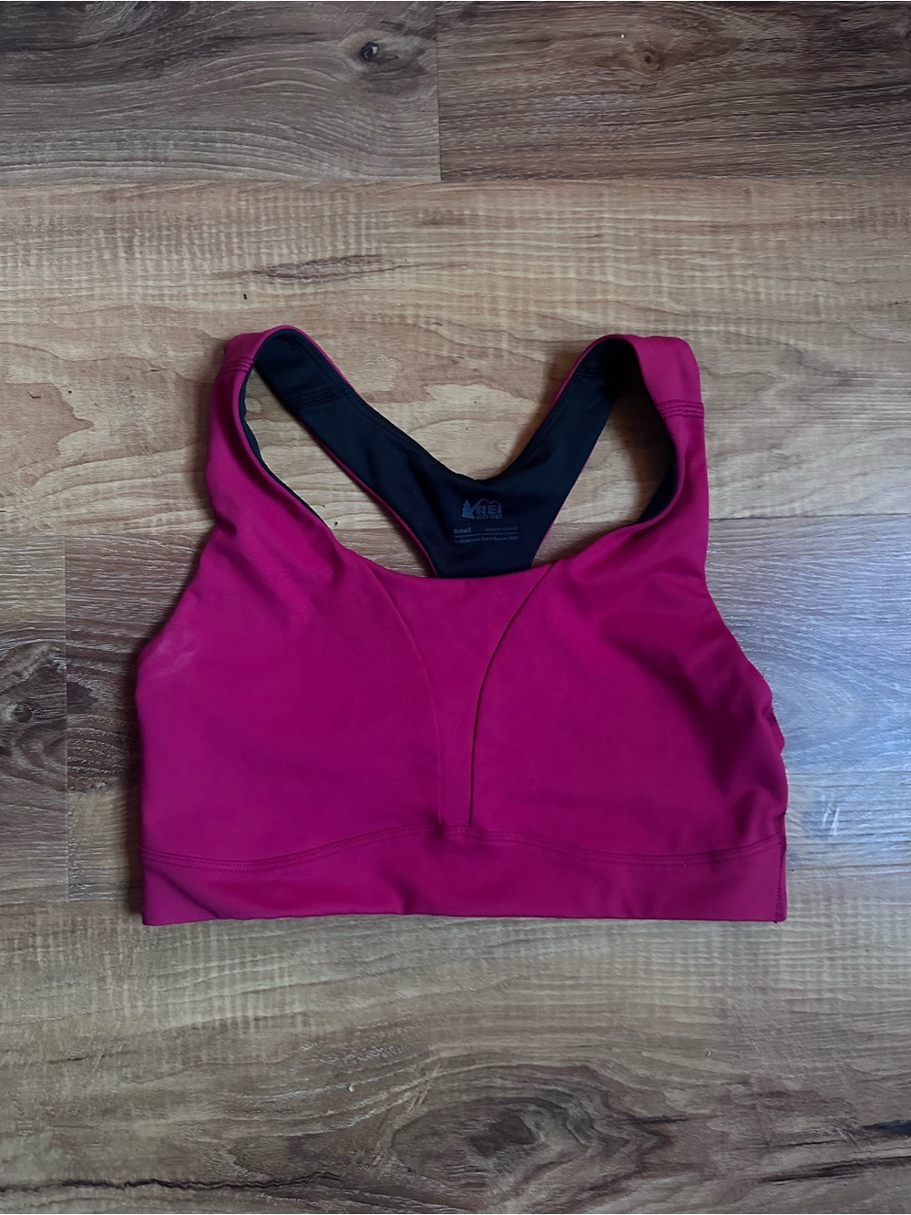 REI pink sports bra